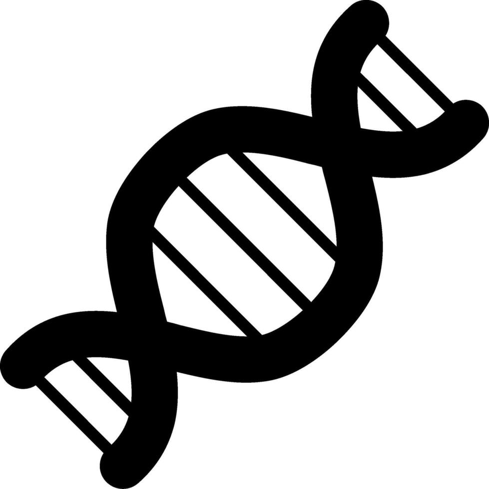 DNA Strand Genetic Material Glyph vector