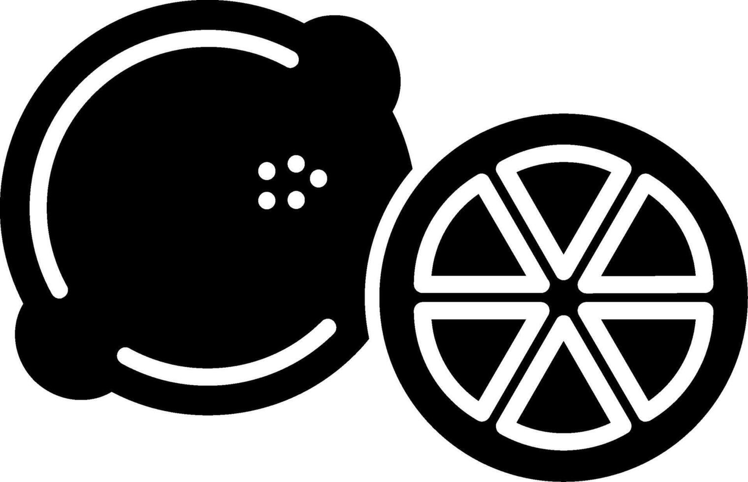 Lemon Sour Fruit Glyph vector
