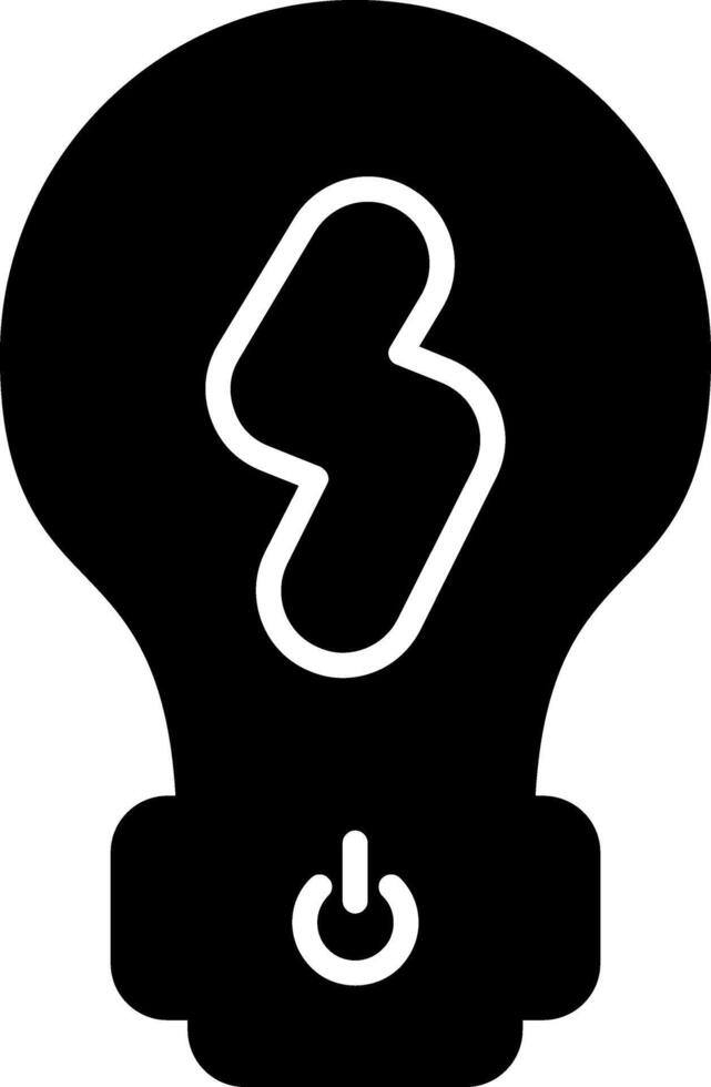 Smart Bulb Intelligent Lighting Solution Glyph vector