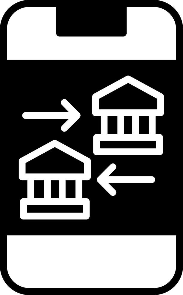 Bank Transactions Financial Movements Glyph vector
