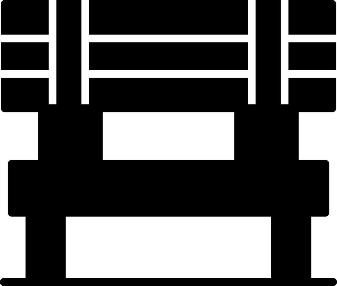Bench Outdoor Seating Glyph vector