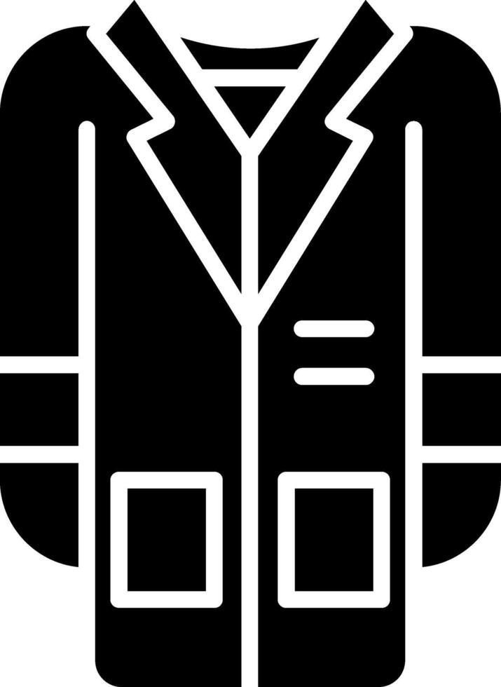 Lab Coat Laboratory Protective Gear Glyph vector