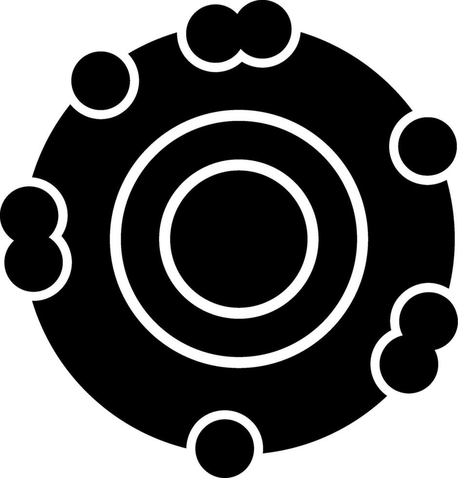 Arcella Vulgaris Amoeba Glyph vector