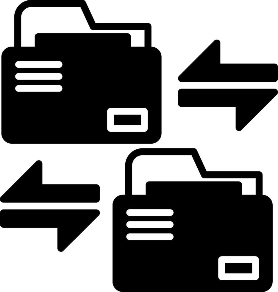 Data Moving Process Glyph vector