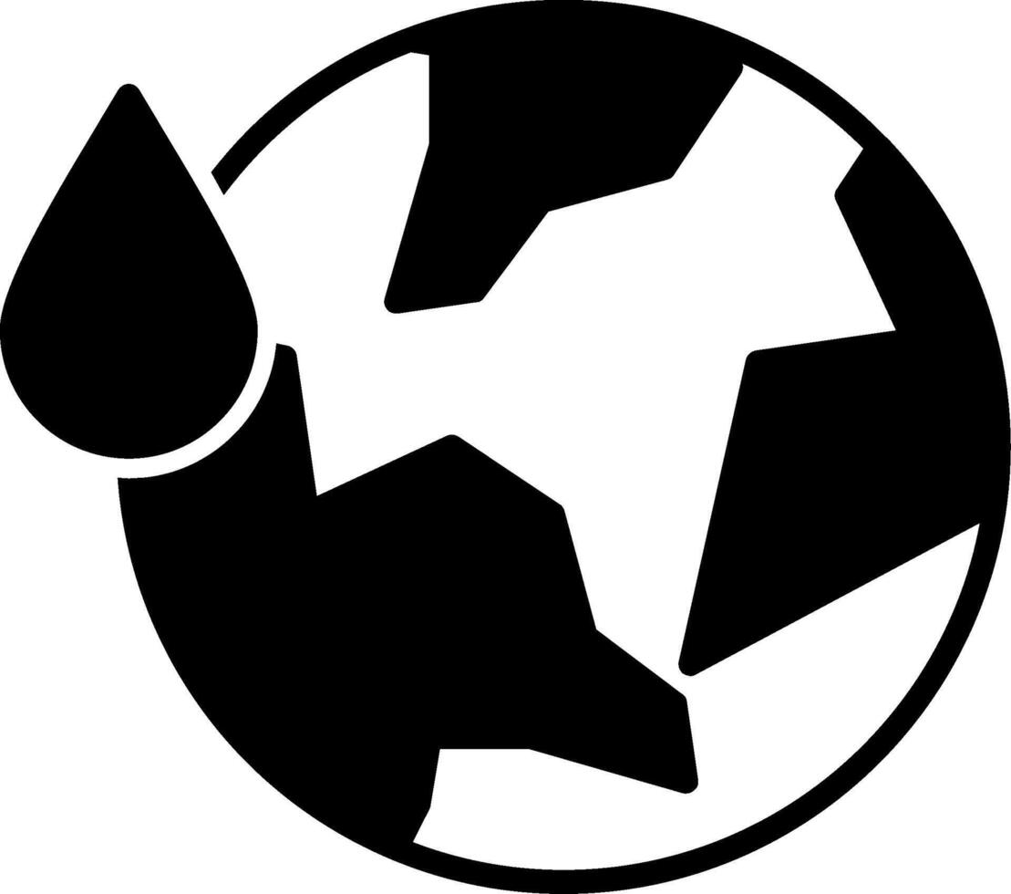 Hydro Power Energy Glyph vector
