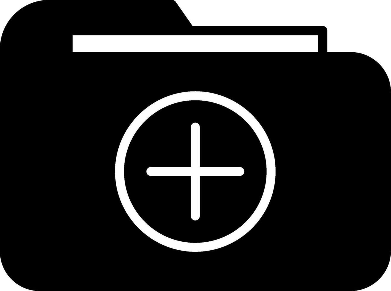 Medical Folder Health Records Glyph vector