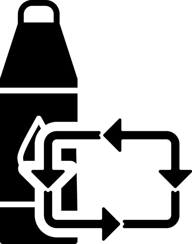 Recycle Sustainable Waste Management Glyph vector