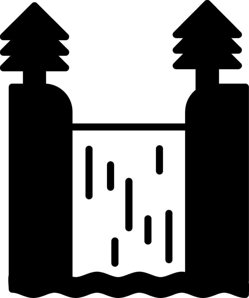 Windmill Renewable Energy Source Glyph vector