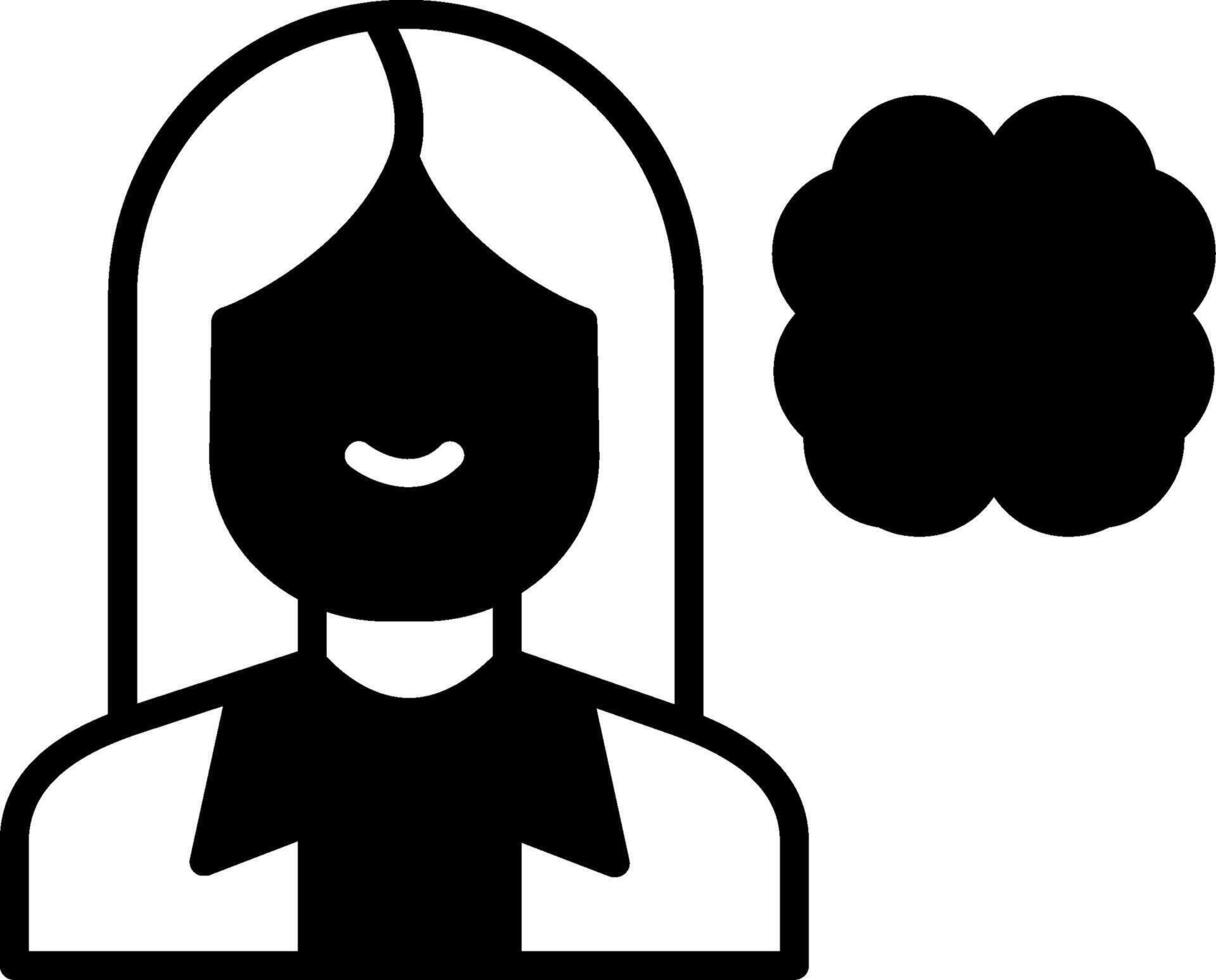 Intelligent Student Smart Kid Glyph vector