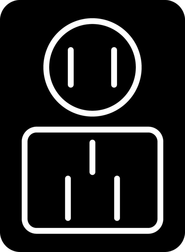 Socket Outlet Device Glyph vector