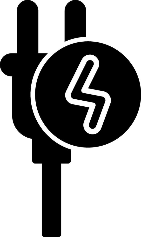 Charging Battery Process Glyph vector