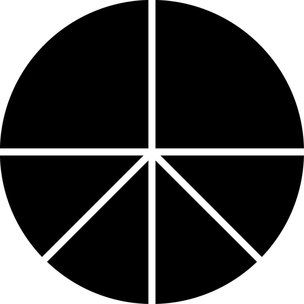 Pie Financial Chart Glyph vector