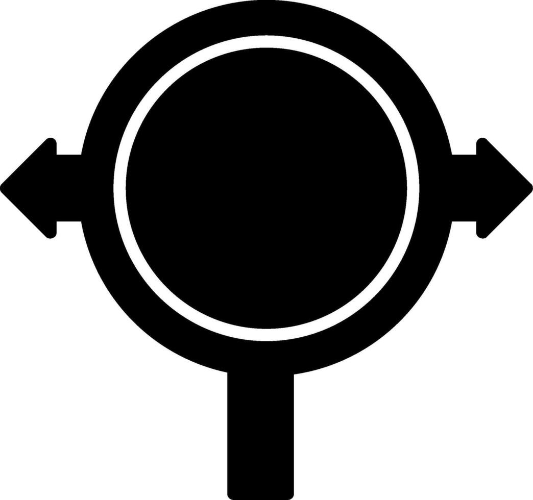 Roundabout Circular Intersection Glyph vector