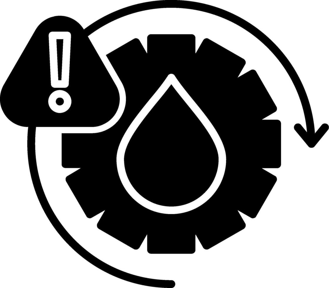 Repetitive Work Caution Ergonomic Risk Glyph vector