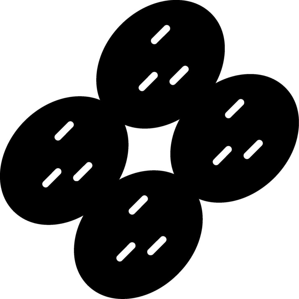 Acetobacter Acetic Acid Bacteria Glyph vector