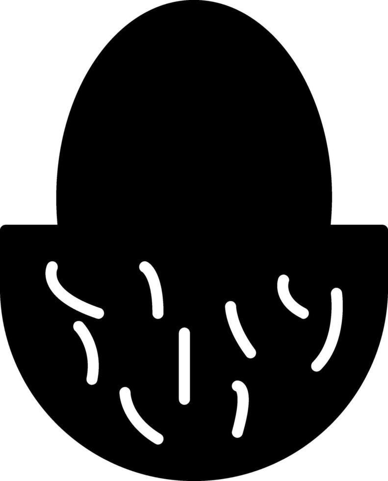 Rambutan Tropical Fruit Glyph vector