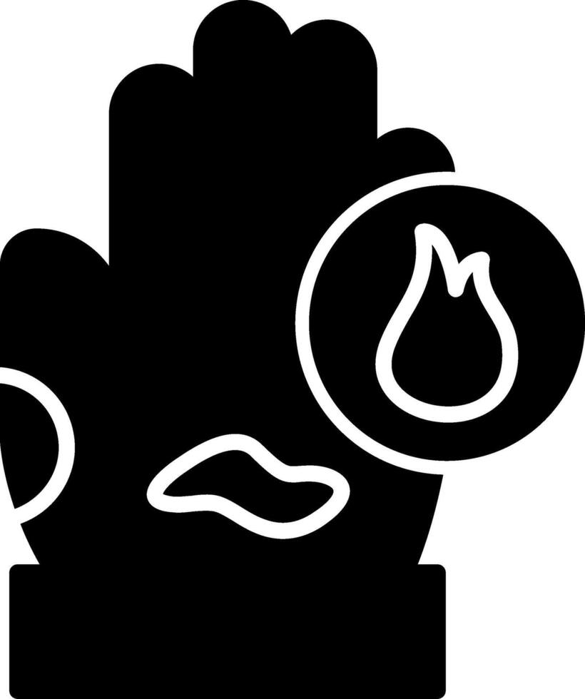 Skin Burn Injury Glyph vector