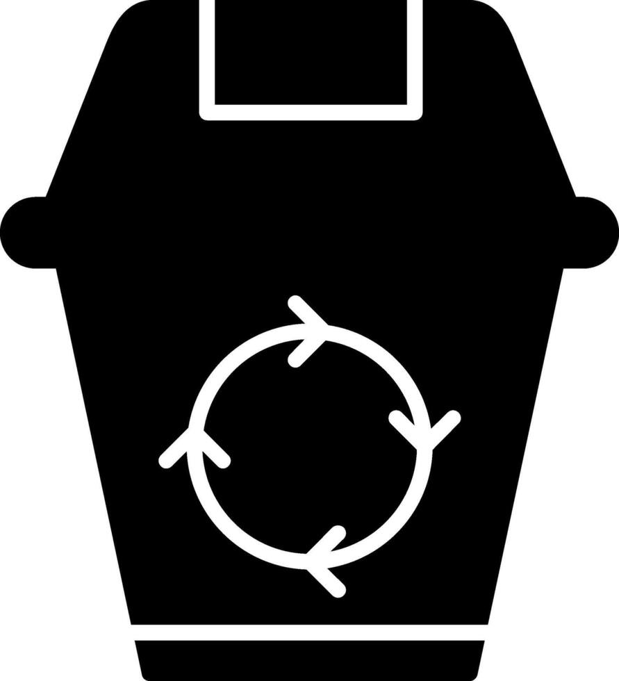 Recycling Waste Reuse Process Glyph vector