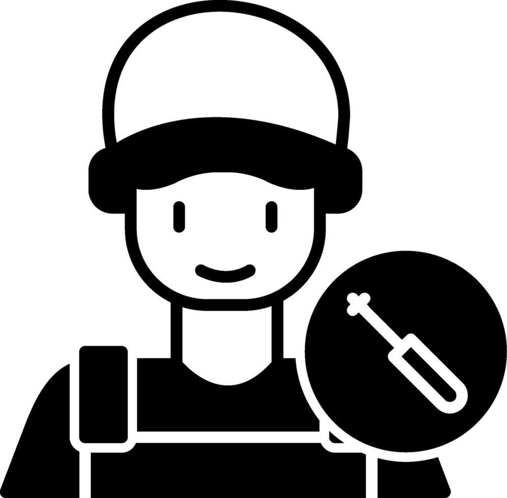Technician Work Equipment Glyph vector