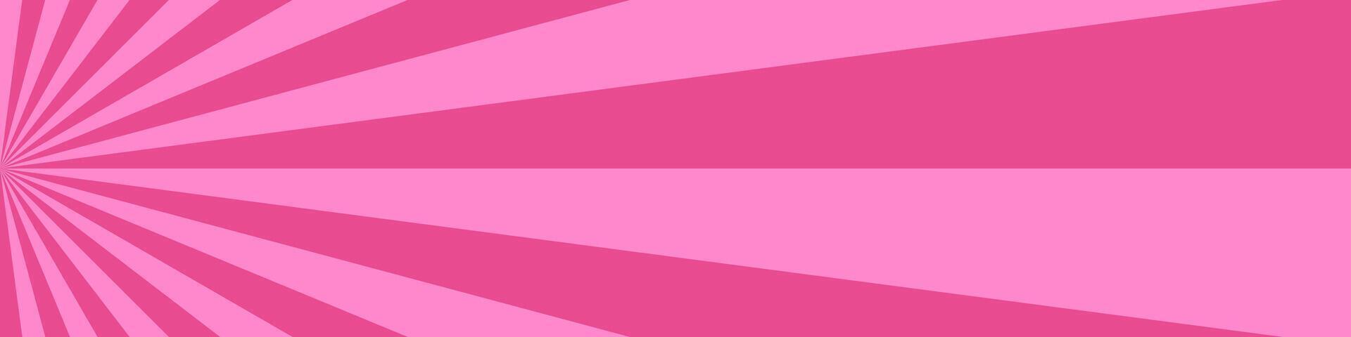 Star burst pattern background - hypnotic abstract design with pink stripes vector