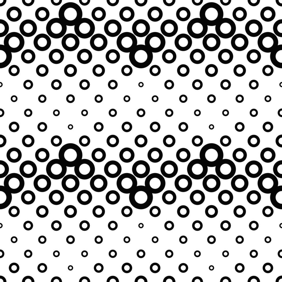 Black and white circle pattern background design - abstract graphic vector
