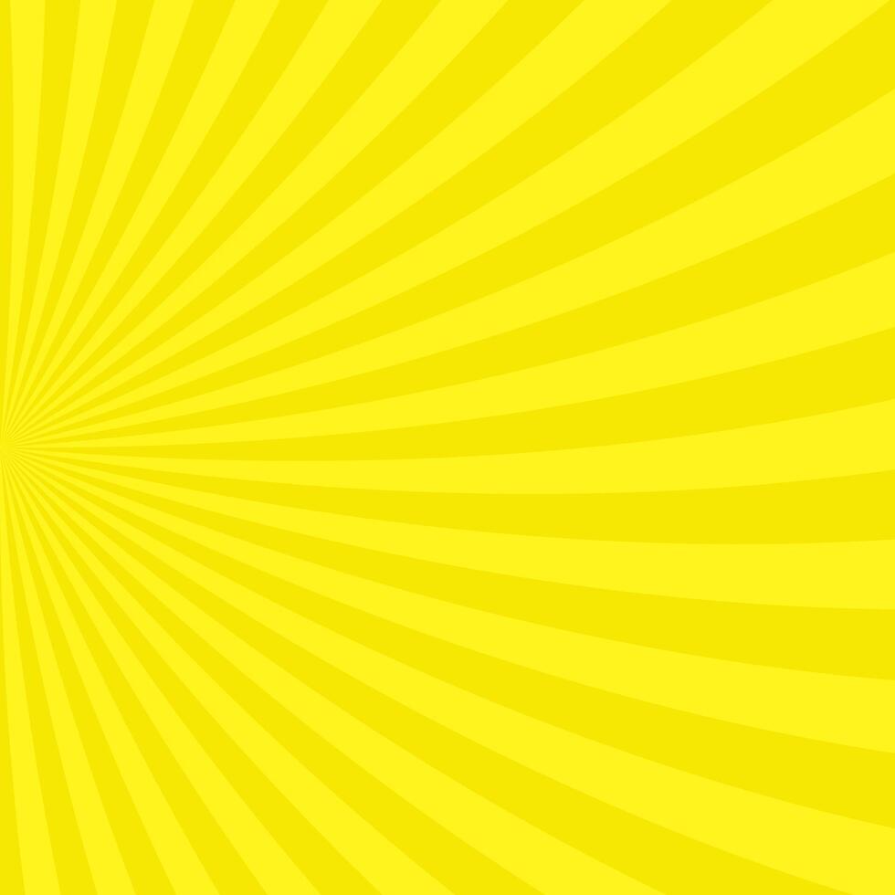 Yellow geometric psychedelic swirl ray burst background - abstract hypnotic graphic design vector