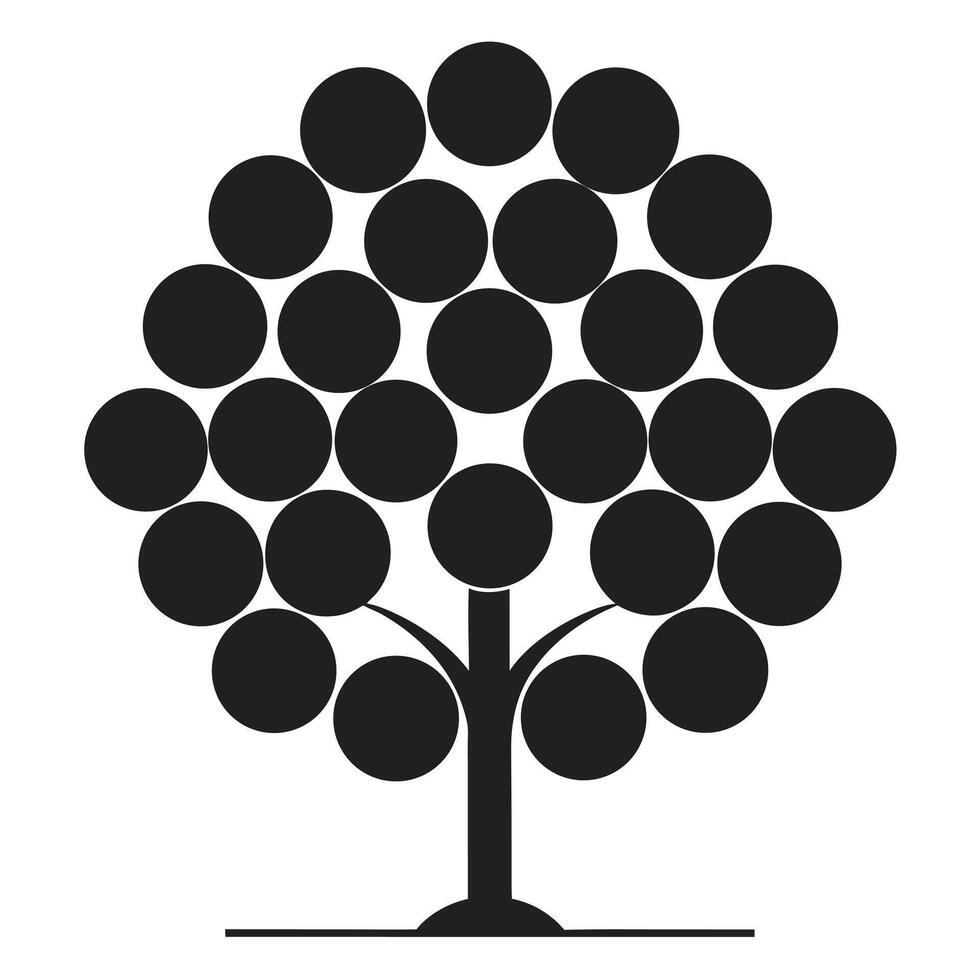 Abstract Circle Tree Illustration vector