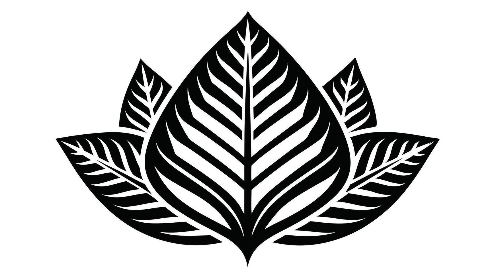 Abstract Black Leaves Isolated On White vector