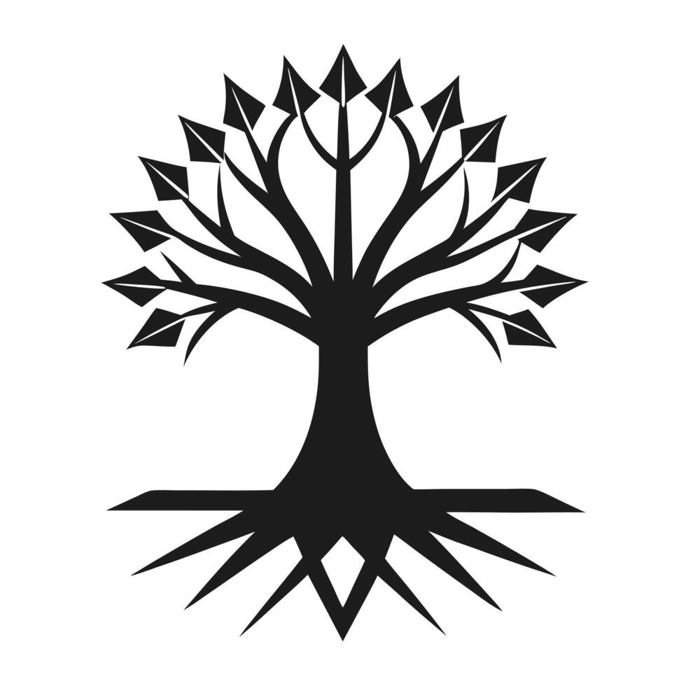 Abstract Tree Graphic Silhouette Design vector