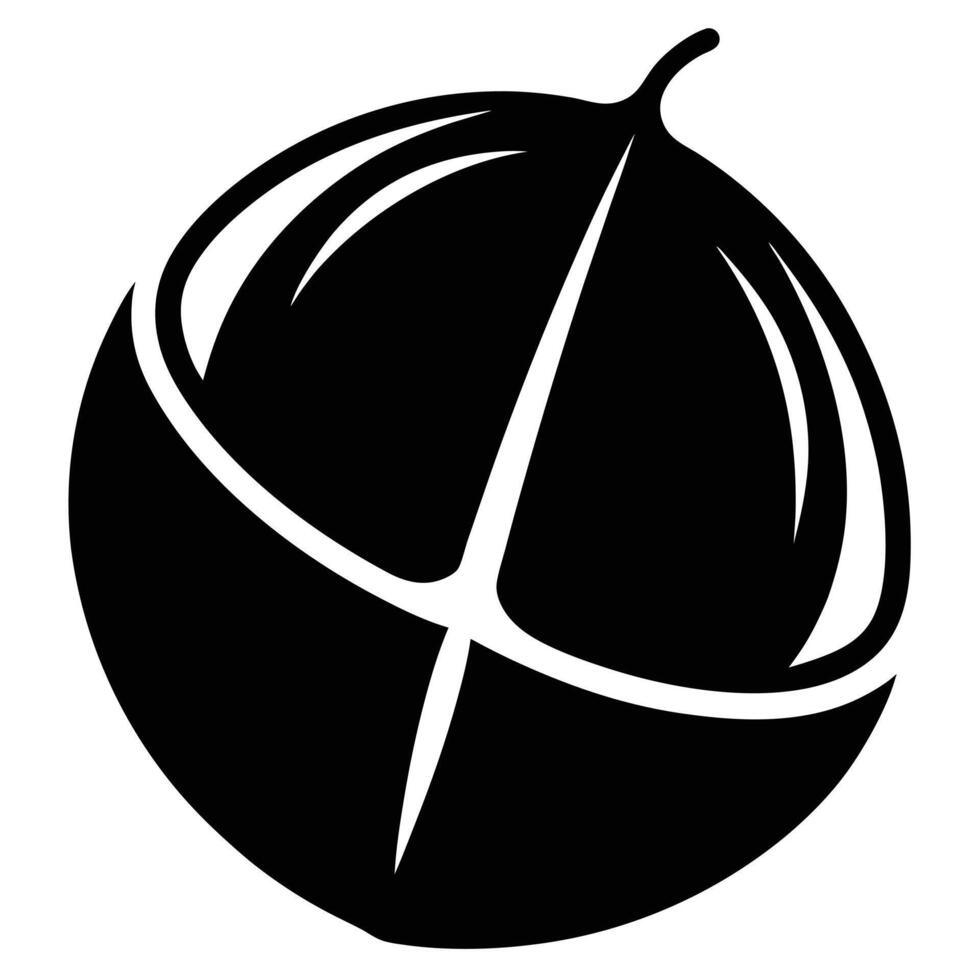 Black And White Chestnut Illustration vector