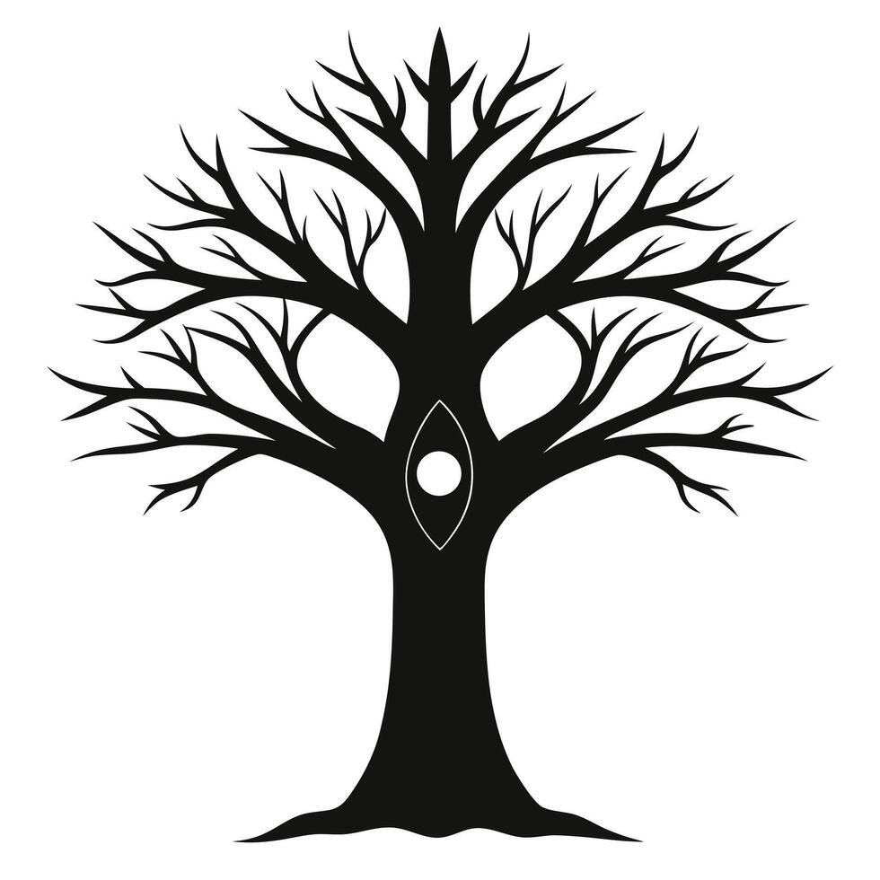Black And White Eye Tree vector