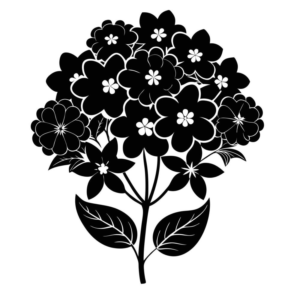 Illustration of a Black And White Floral vector