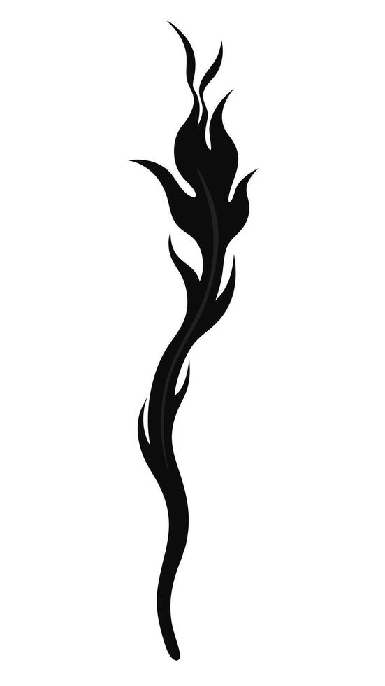 Black Flame Graphic Design vector