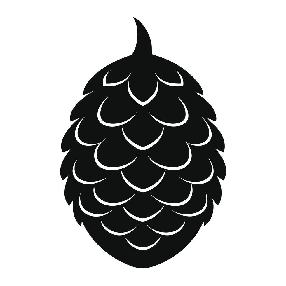 Black Simple Pinecone Illustration vector
