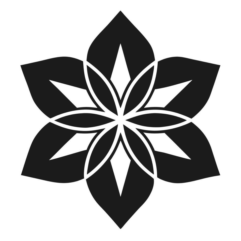 Elegant Floral Black And White Design vector