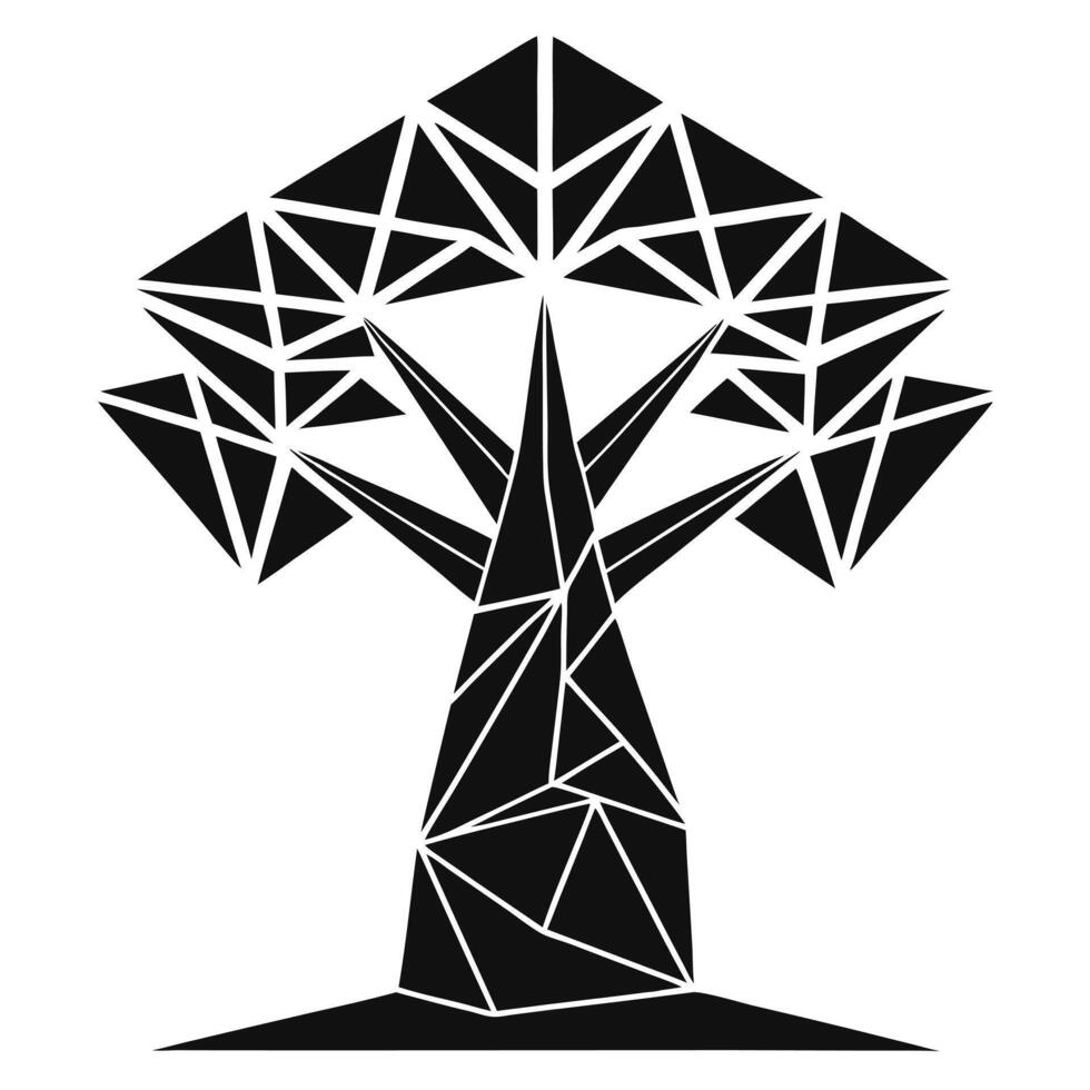 Geometric Tree Design Illustration vector