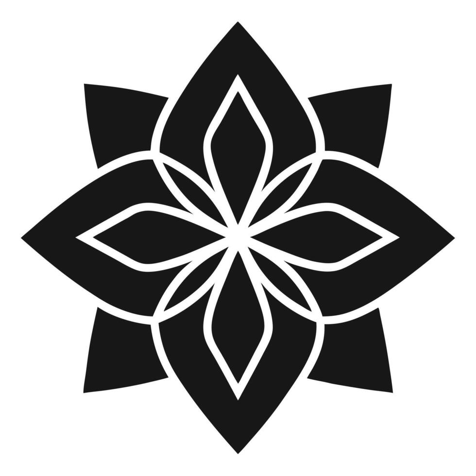 Geometric Flower Shape Illustration vector
