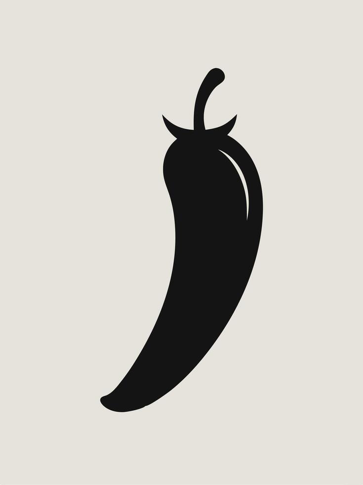 Minimalist Black Pepper Graphic Design vector