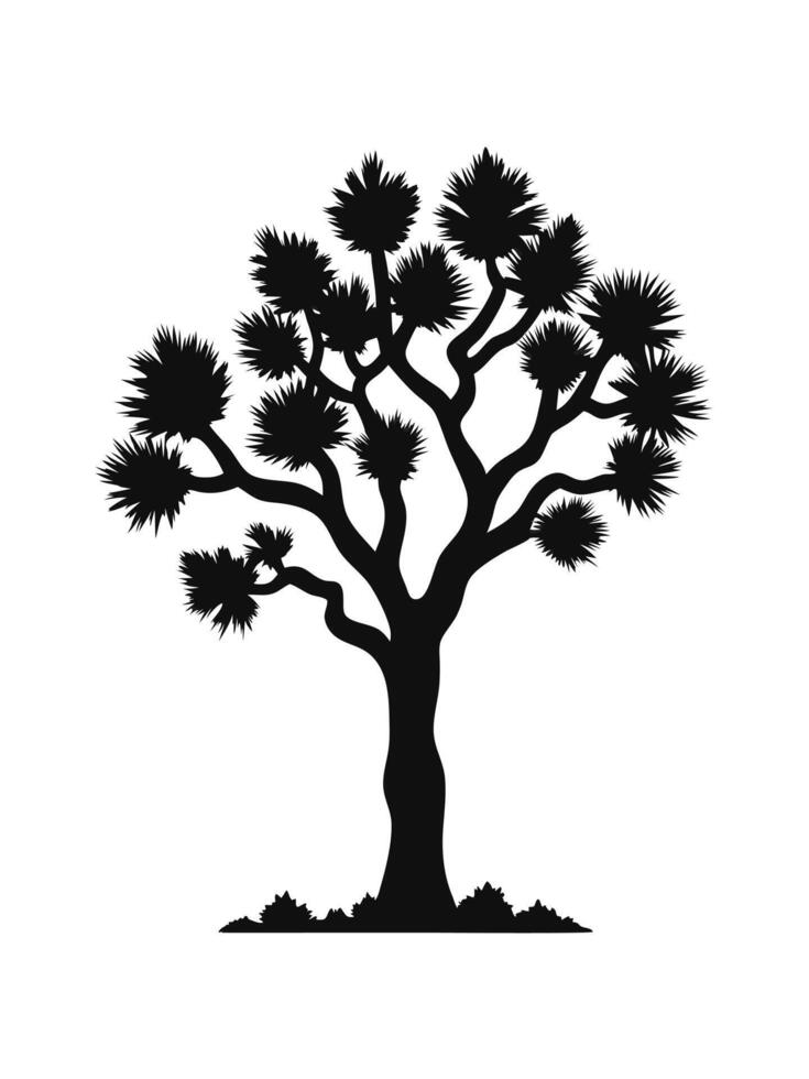 Joshua Tree Silhouette Isolated Illustration vector