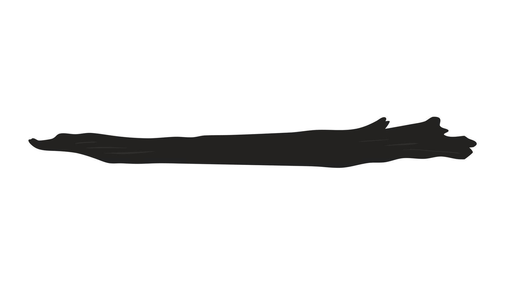 Silhouette Of A Fallen Tree Log vector