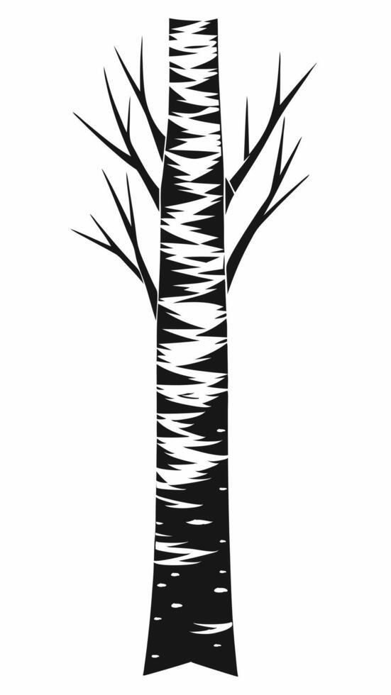 Minimalist Black And White Birch vector