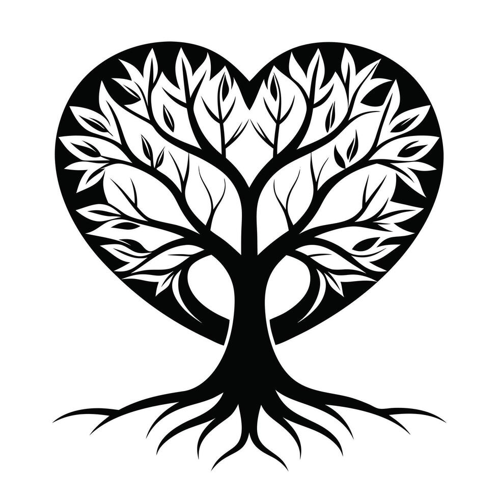 Heart Shaped Tree Of Life vector