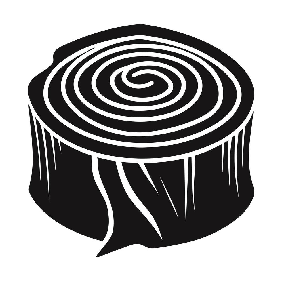 Tree Stump Black And White vector