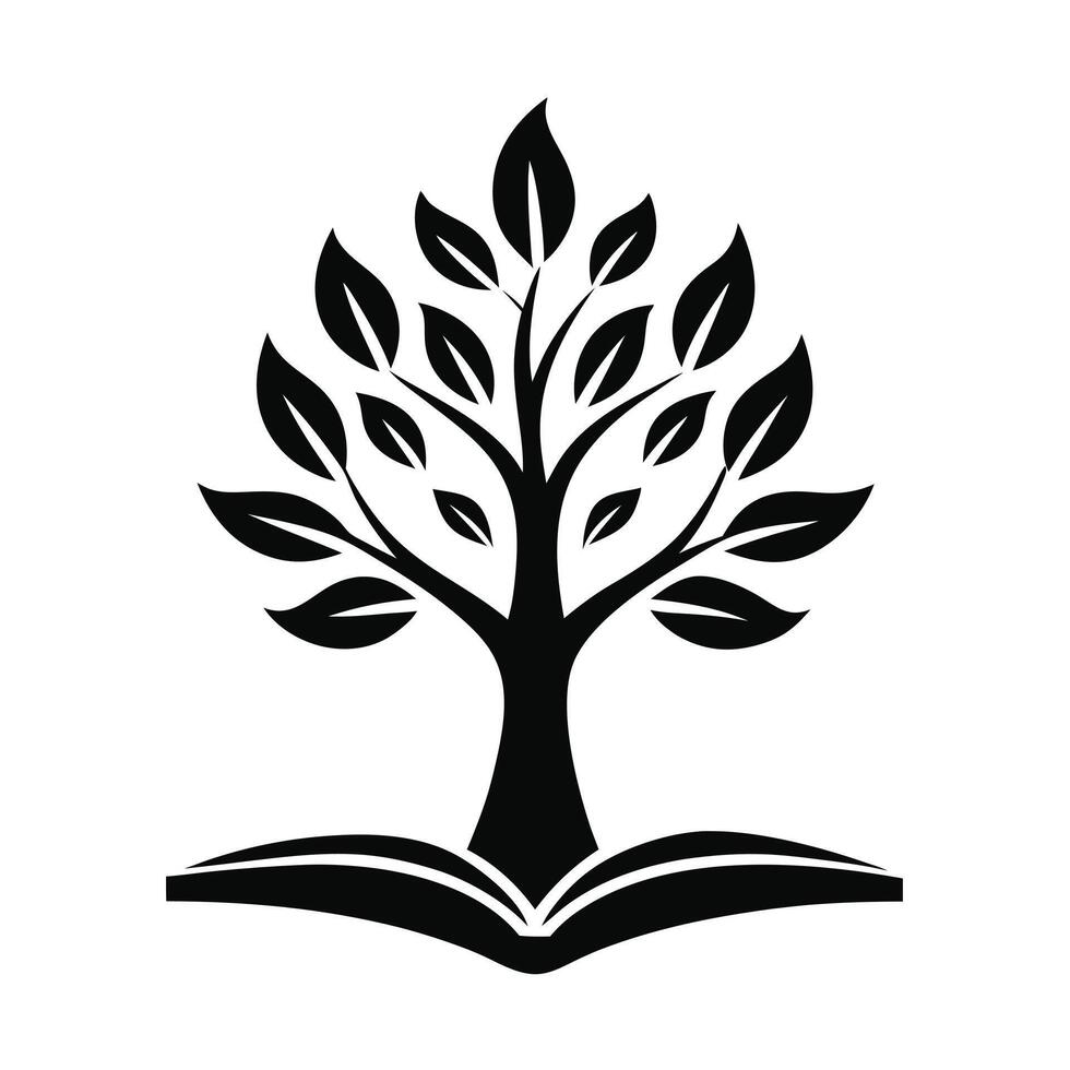 Tree Of Knowledge Book Concept vector