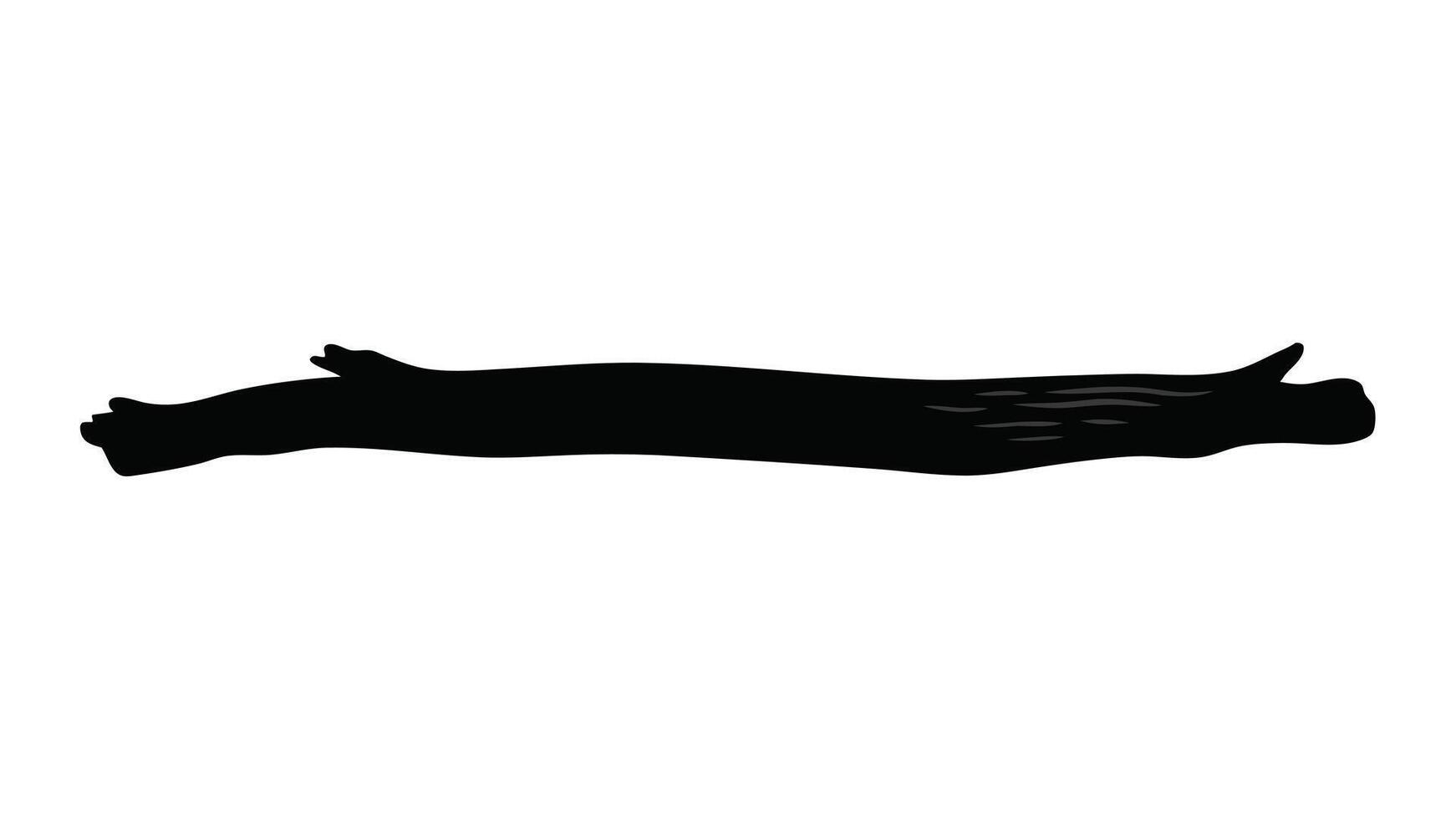 Silhouette Of Fallen Log Illustration vector