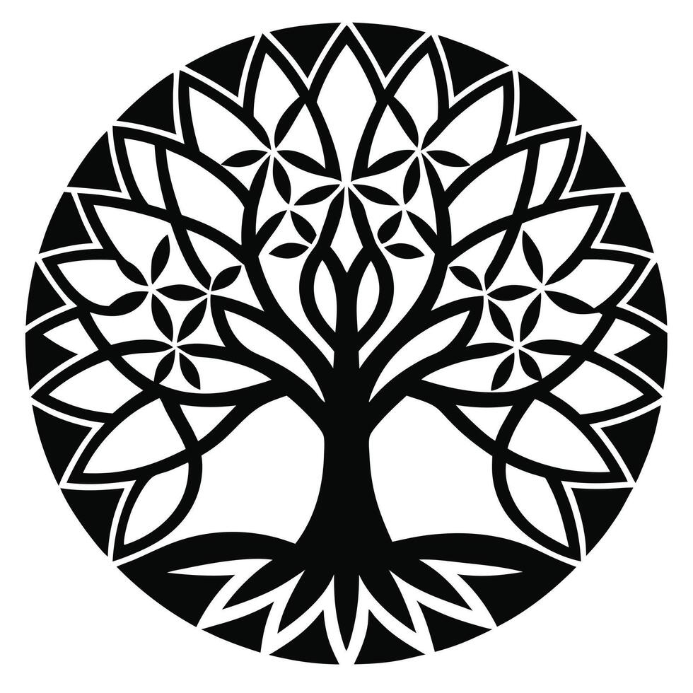 Symbolic Tree Of Life Illustration vector