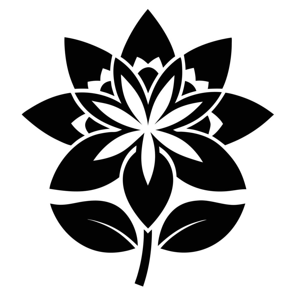 Black and white floral design Art vector