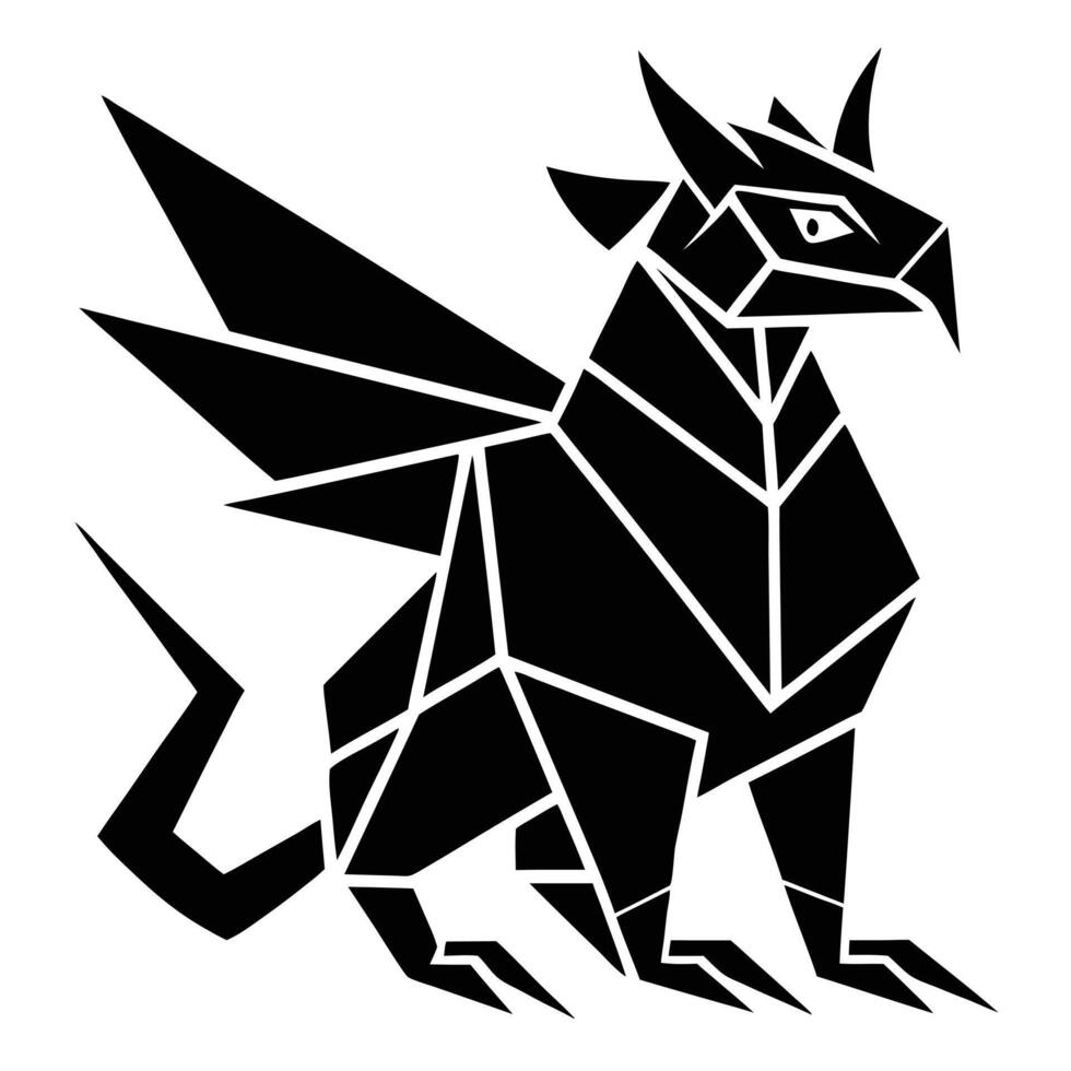 Dragon silhouette Illustration vector