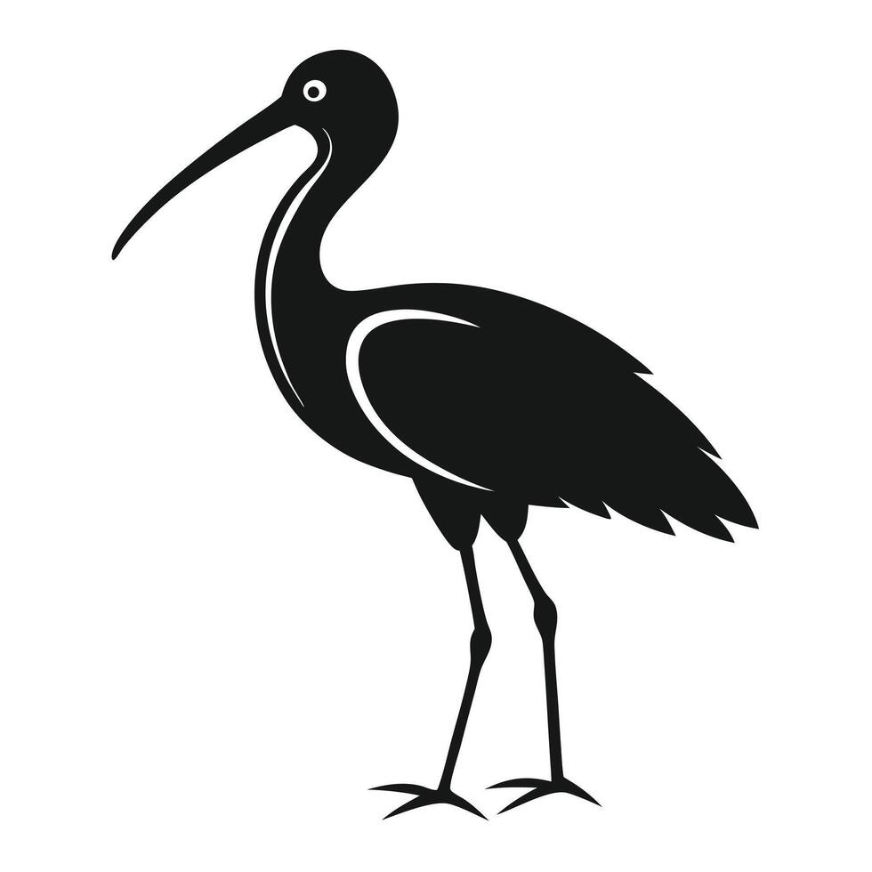 Simple silhouette of a bird vector