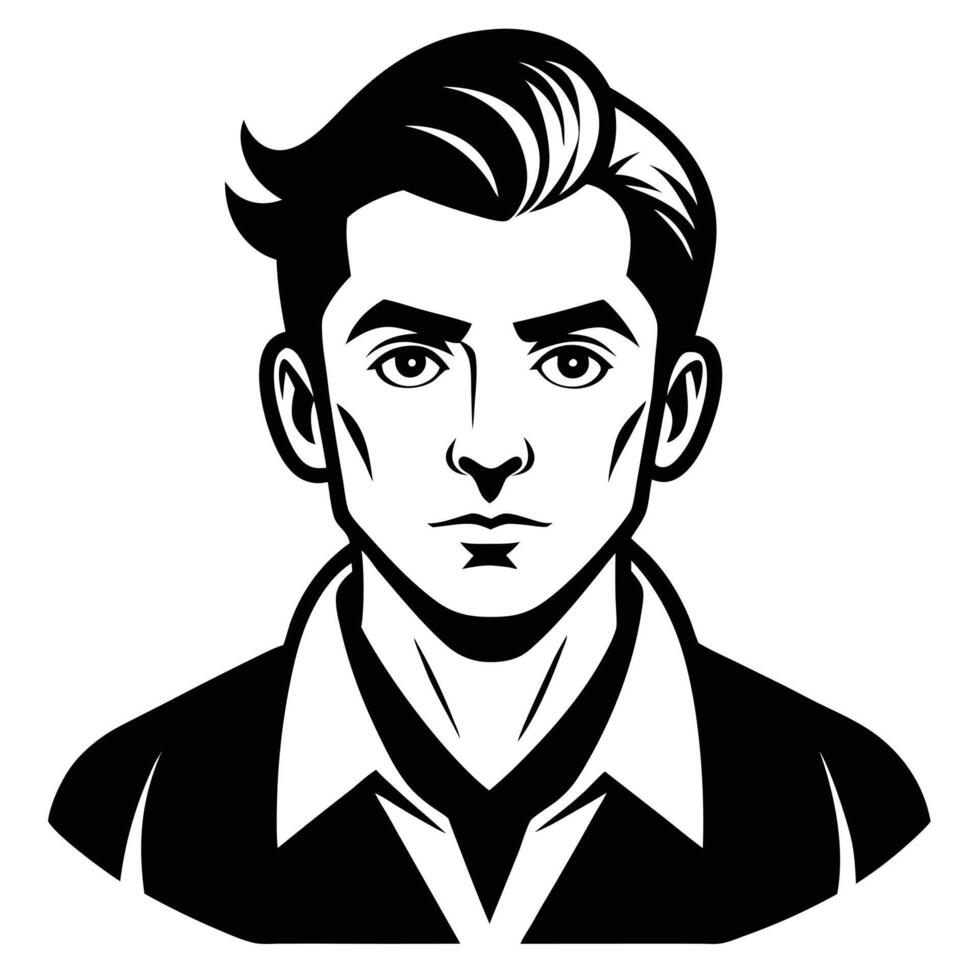 portrait of a handsome man vector